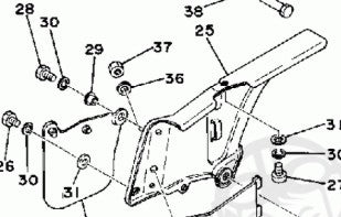 Kettenschutz IT250 IT400 Bj. 1977 - 1979 Yamaha 1W6-22311-00