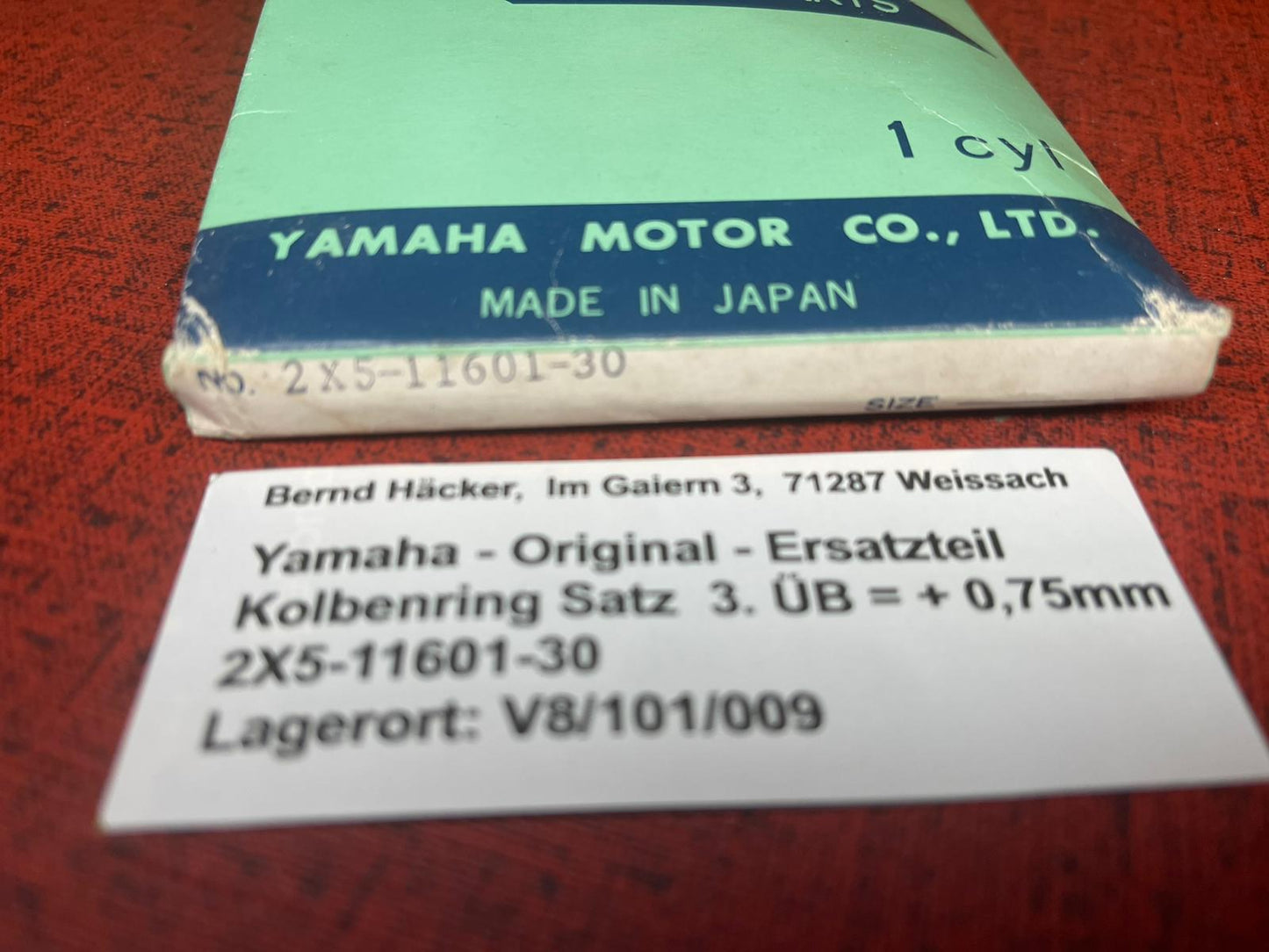 Kolbenring Satz 3.ÜB YZ400 YZ 400 Bj. 1979  Yamaha 2X5-11601-30 NOS neu