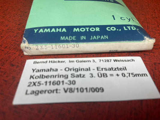 Kolbenring Satz 3.ÜB YZ400 YZ 400 Bj. 1979  Yamaha 2X5-11601-30 NOS neu
