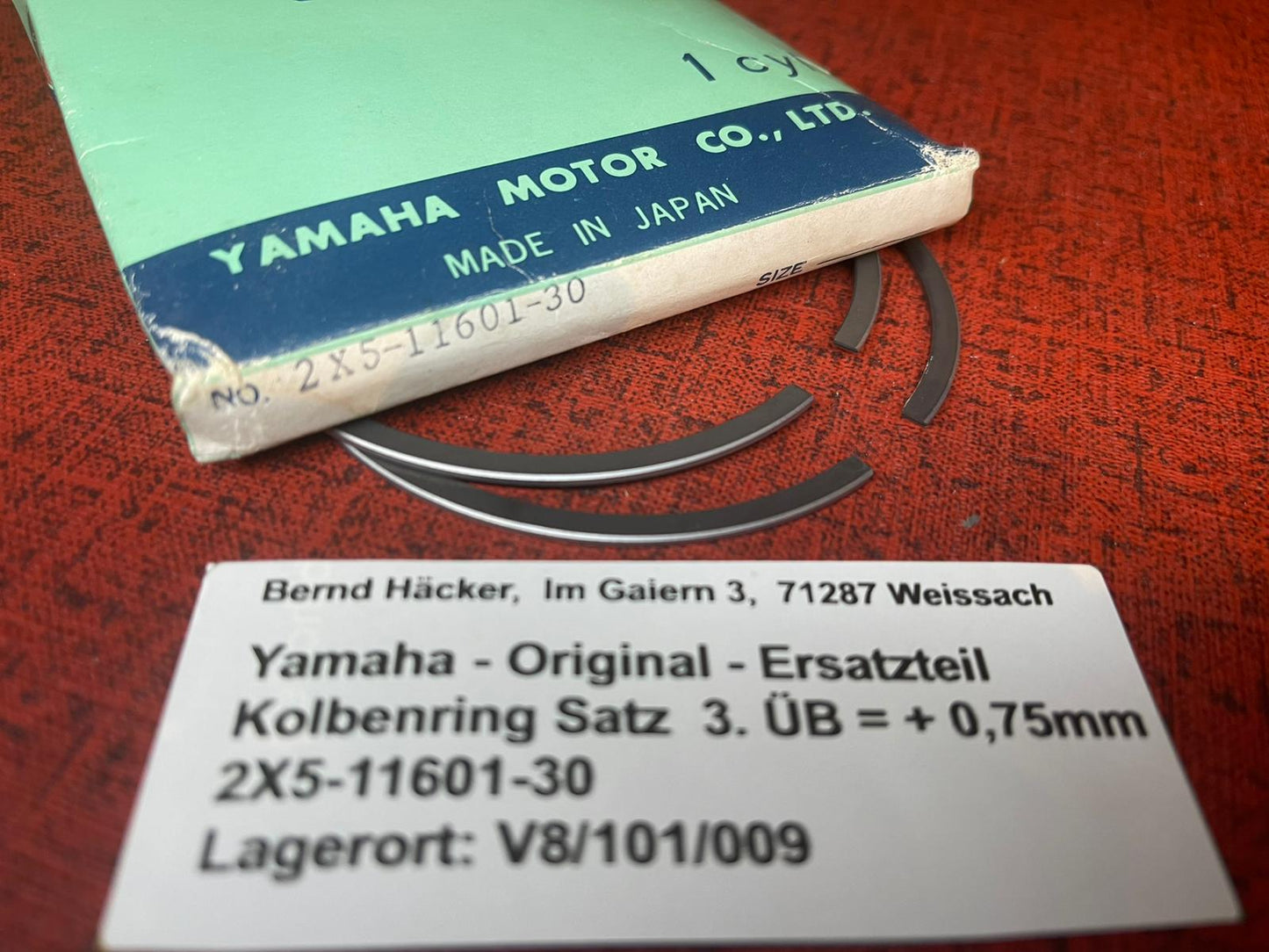 Kolbenring Satz 3.ÜB YZ400 YZ 400 Bj. 1979  Yamaha 2X5-11601-30 NOS neu