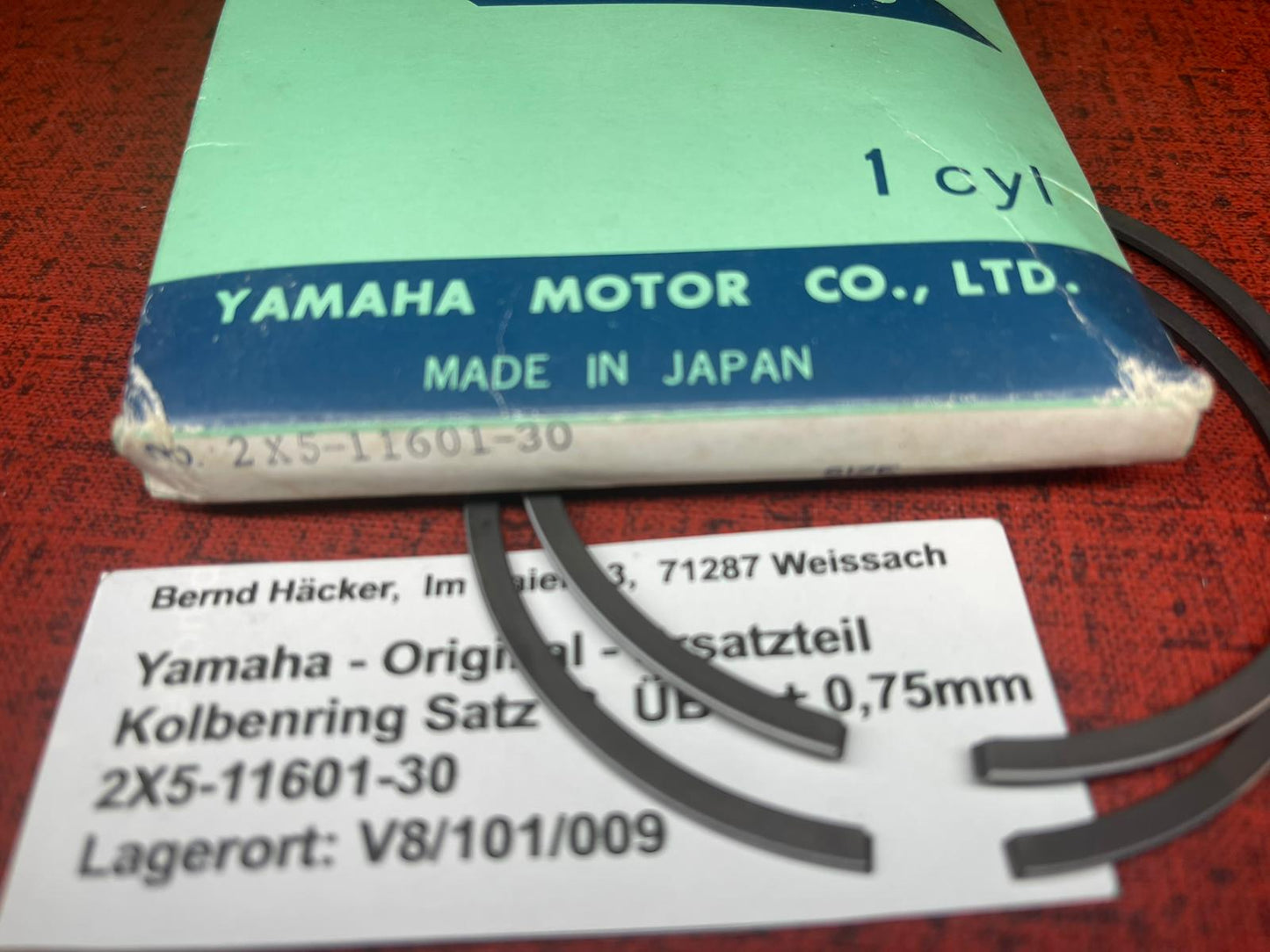 Kolbenring Satz 3.ÜB YZ400 YZ 400 Bj. 1979  Yamaha 2X5-11601-30 NOS neu