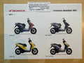 SZX50 SZX 50 X8R - S Baujahr 2001 - Honda Original Farbchart Prospekt