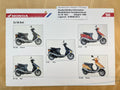SJ50 SJ 50 Bali Baujahr 1998 - Honda Original Farbchart Prospekt