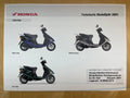 SJ50 SJ 50 Bali Baujahr 2001 - Honda Original Farbchart Prospekt