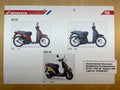 SH50 SH 50 Scoopy SRX50 SRX 50 Bj. 1998 - Honda Original Farbchart Prospekt