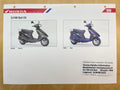 SJ100 SJ 100 EX Bali Baujahr 1999 - Honda Original Farbchart Prospekt