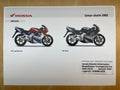 NSR125R NSR 125 R Baujahr 2002 - Honda Original Farbchart Prospekt
