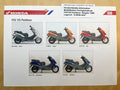 FES125 FES 125 Pantheon Baujahr 1998 - Honda Original Farbchart Prospekt