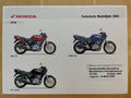 CB500 CB 500 Baujahr 2001 - Honda Original Farbchart Prospekt