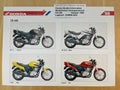 CB500 CB 500 Baujahr 1998 - Honda Original Farbchart Prospekt