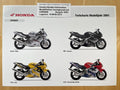 CBR600F CBR 600 F Baujahr 2001 - Honda Original Farbchart Prospekt