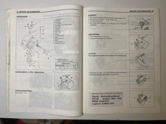 Werkstatthandbuch Suzuki AH100 AH 100 Bj. 1995 - 1996