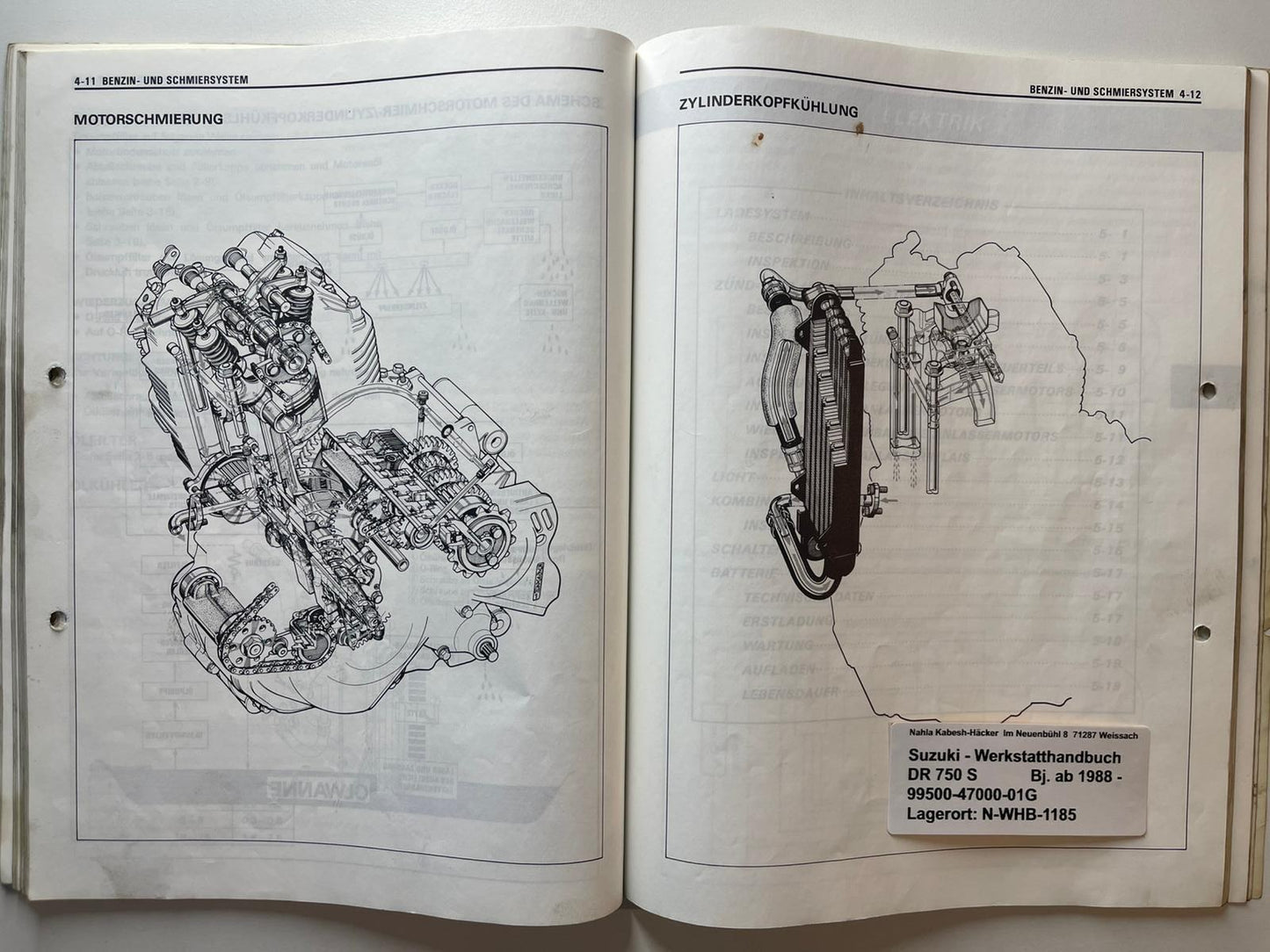 Werkstatthandbuch Suzuki DR750S DR 750 S Bj. ab 1988 -