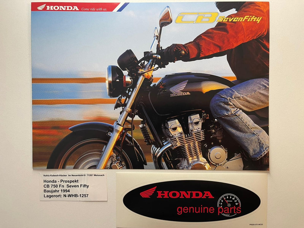 Prospekt Honda CB750F2 CB 750 F2 Seven Fifty Baujahr 1994 + Aufkleber