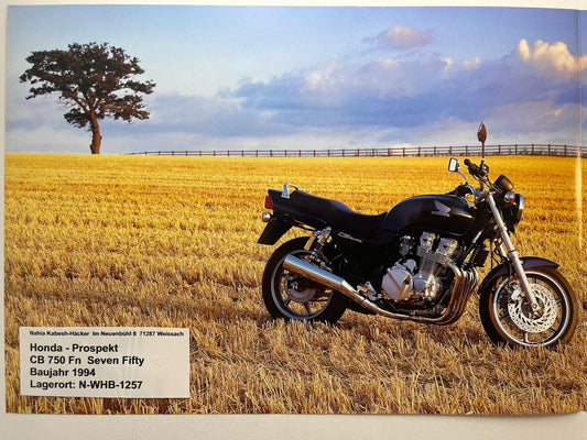 Prospekt Honda CB750F2 CB 750 F2 Seven Fifty Baujahr 1994 + Aufkleber