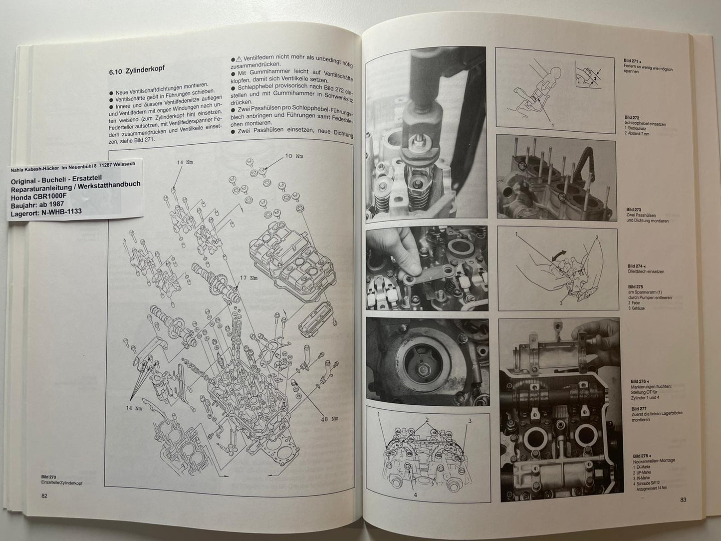 WORKSHOP MANUAL _ GERMAN _ original _ SUZUKI_ GSX 750 _ year of manufacture 1998