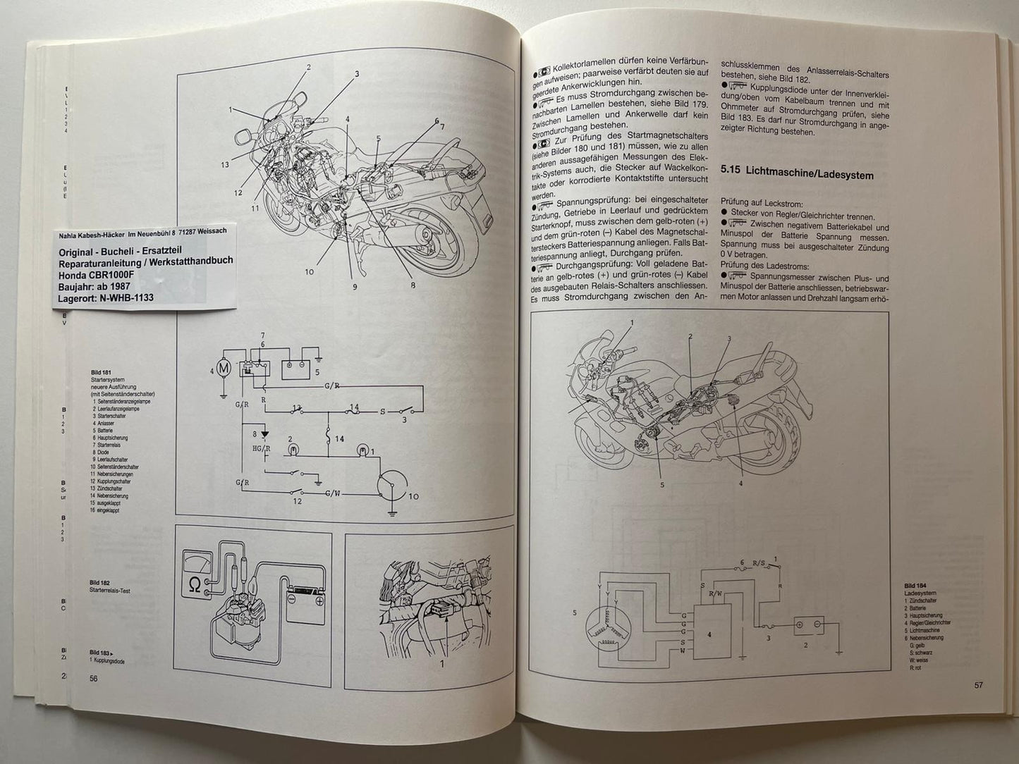 WORKSHOP MANUAL _ GERMAN _ original _ SUZUKI_ GSX 750 _ year of manufacture 1998