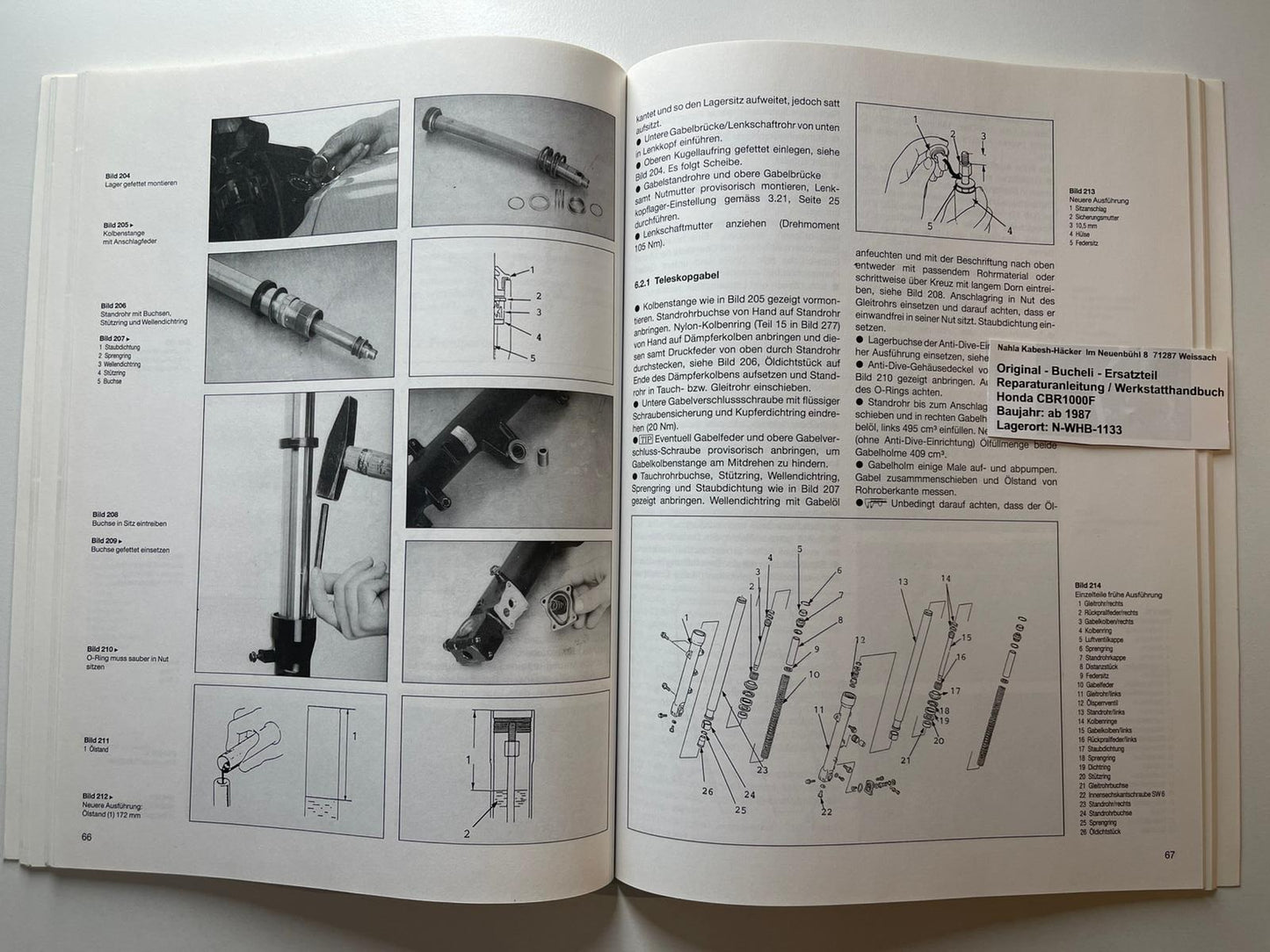 WORKSHOP MANUAL _ GERMAN _ original _ SUZUKI_ GSX 750 _ year of manufacture 1998