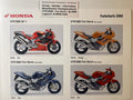 VTR1000F VTR 1000 F Fire Storm Bj. 2000 - Honda Original Farbchart Prospekt für Sammler