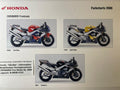 CBR900RR CBR 900 RR Fire Blade Bj. 2000 - Honda Original Farbchart Prospekt