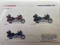 GL1800A GL 1800 A ABS Goldwing Bj. 2001 - Honda Original Farbchart Prospekt