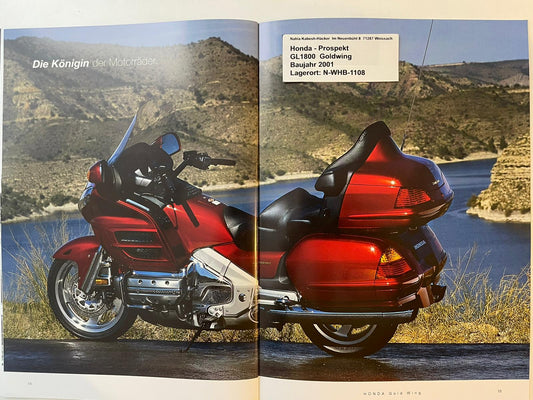 Prospekt Honda GL1800 GL 1800 Goldwing Bj. 2001 + Aufkleber