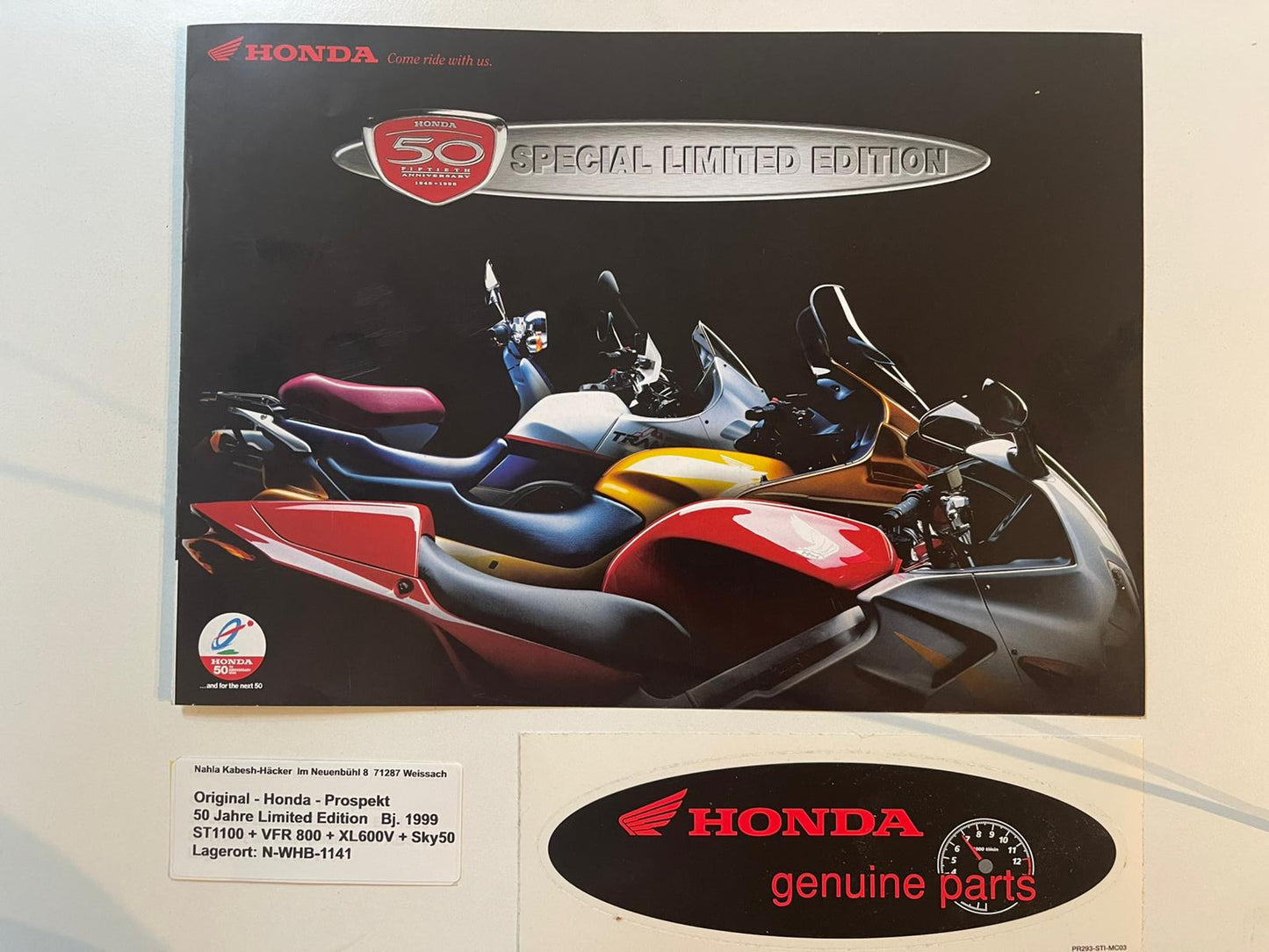 Sammel Prospekt Honda SGX50 Sky Limited Edition Bj. 1999+ + Aufkleber