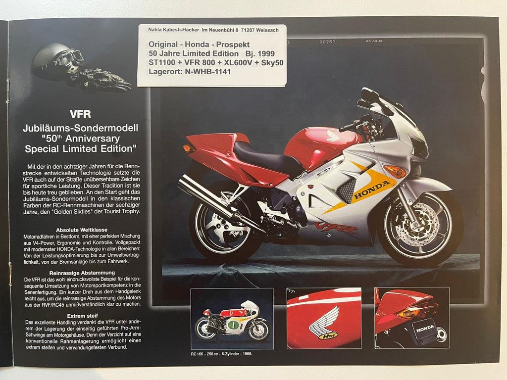 Sammel Prospekt Honda SGX50 Sky Limited Edition Bj. 1999+ + Aufkleber