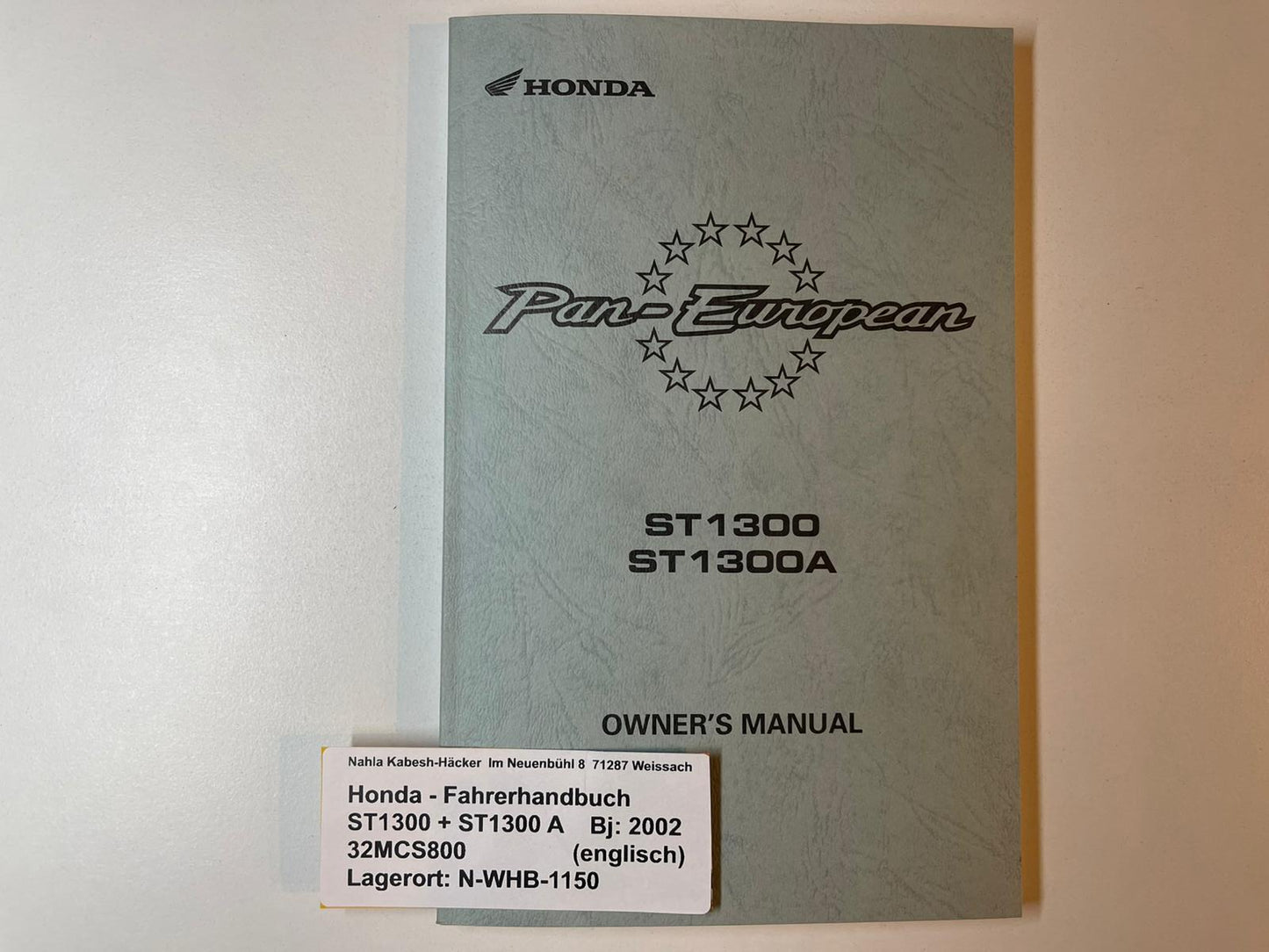 Fahrerhandbuch Honda ST1300 A Bj. 2002 Betriebanleitung 32MCS800