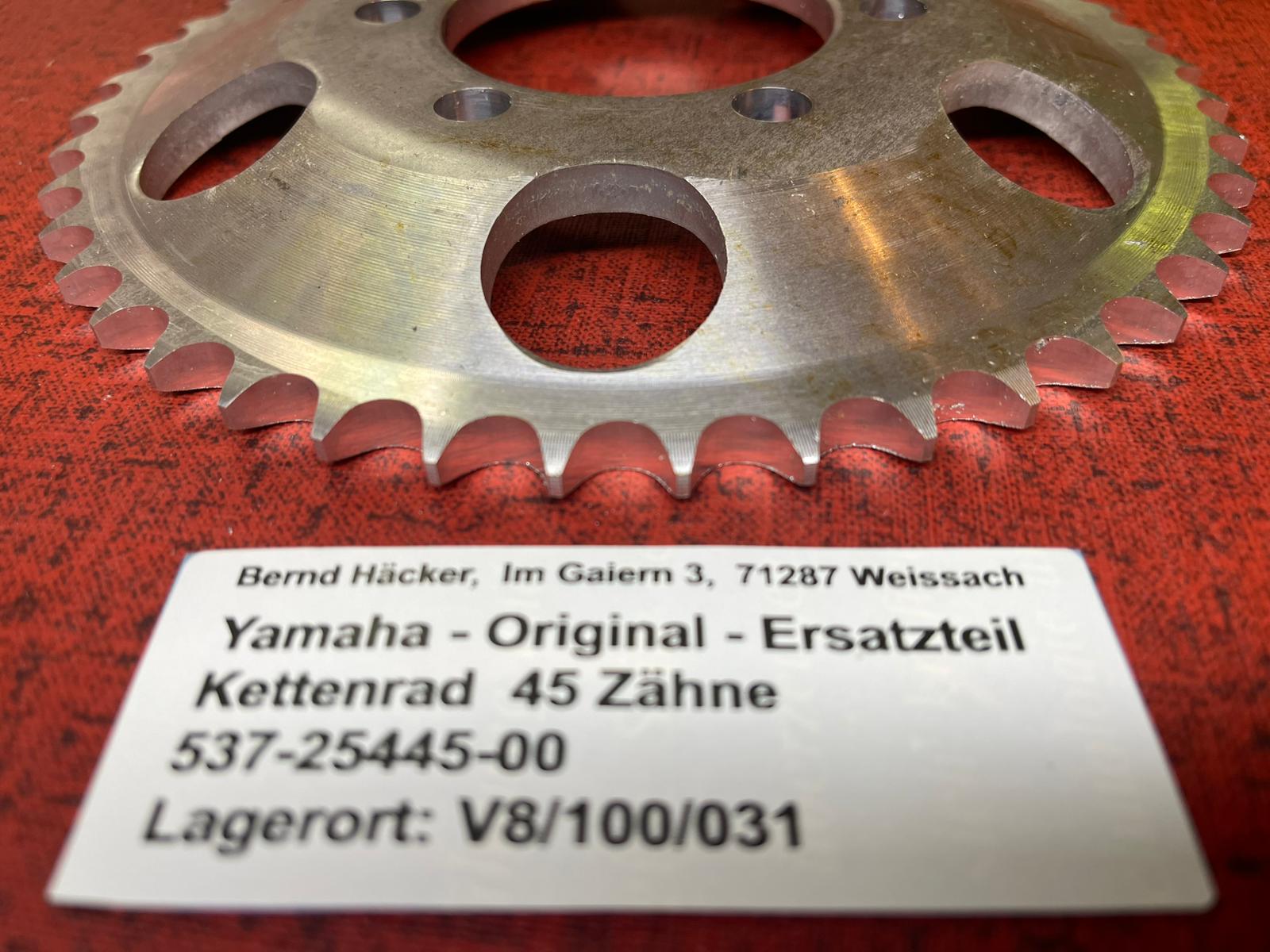 Original Yamaha YZ 125 1974-1977 Kettenrad hinten 45T - OEM 537-25445-00 neu