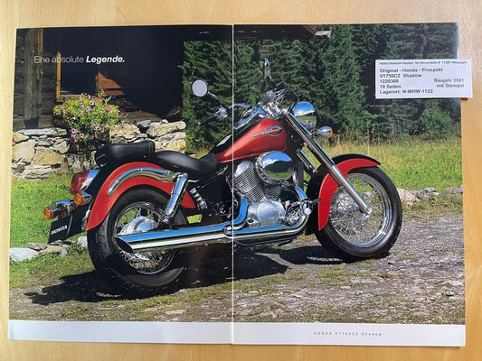Prospekt Honda VT750C2 VT 750 C2 Shadow Baujahr 2001 + Aufkleber