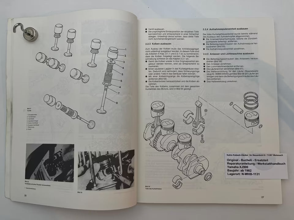 WORKSHOP MANUAL _ GERMAN _ original _ SUZUKI_ GSX 750 _ year of manufacture 1998