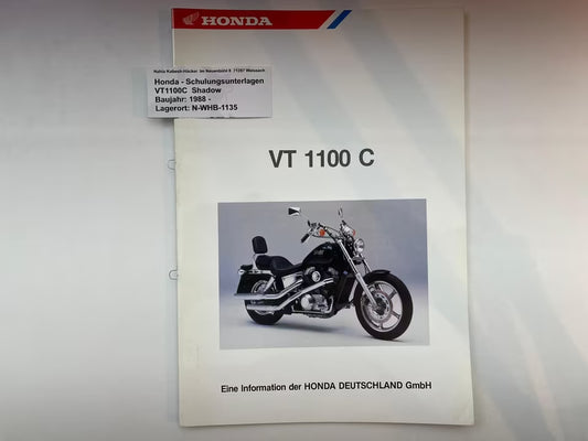 Honda Schulungs - Unterlagen VT1100C VT 1100 C Shadow ab Baujahr 1988 für Sammler