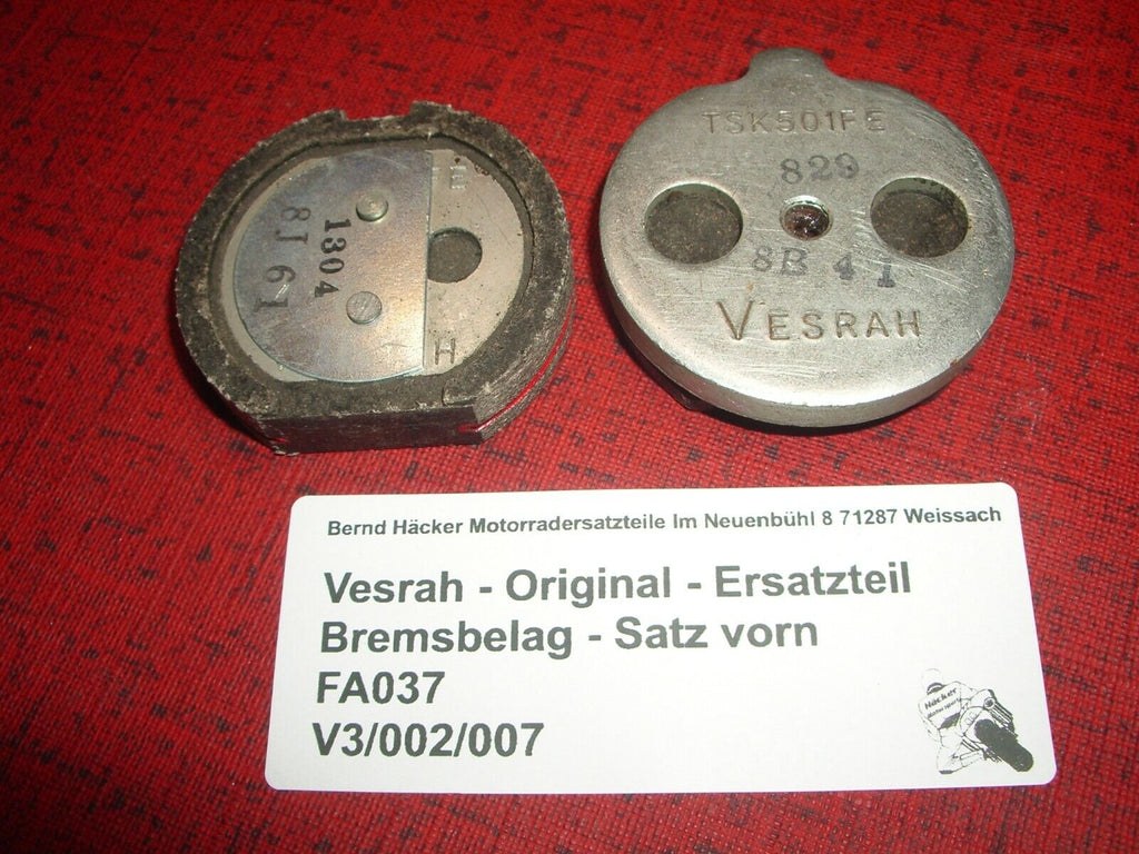 Bremsbelag _ Bremsbeläge _ Satz _ vorn  _ Z 650 C _ C1 _ C2 _ Vesrah TSK501FE