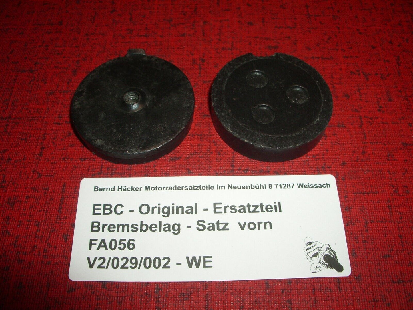 Bremsbelag _ Bremsbeläge _ Satz _ vorn _ Kreidler Florett 50 RS / GS _EBC FA056