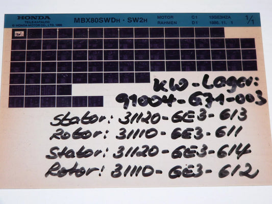 Microfich _ Spare parts list _ MBX 80 SWD _MBX80 SW2 _ HC04 _ Year of manufacture 1987