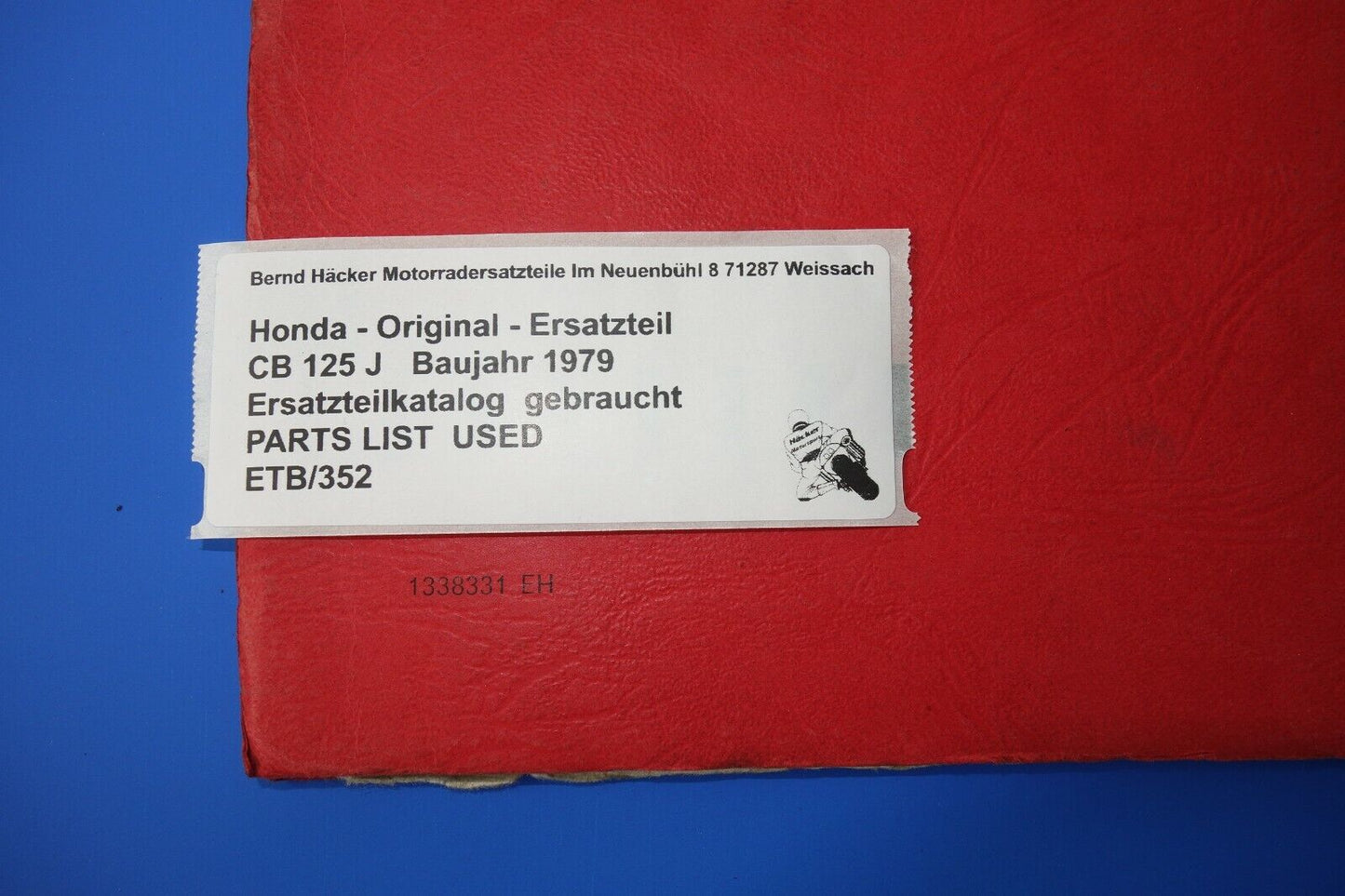 Spare parts catalogue _ Parts list _ PARTSLIST _ Honda _ CB 125 J _ Year 1975 - 1979