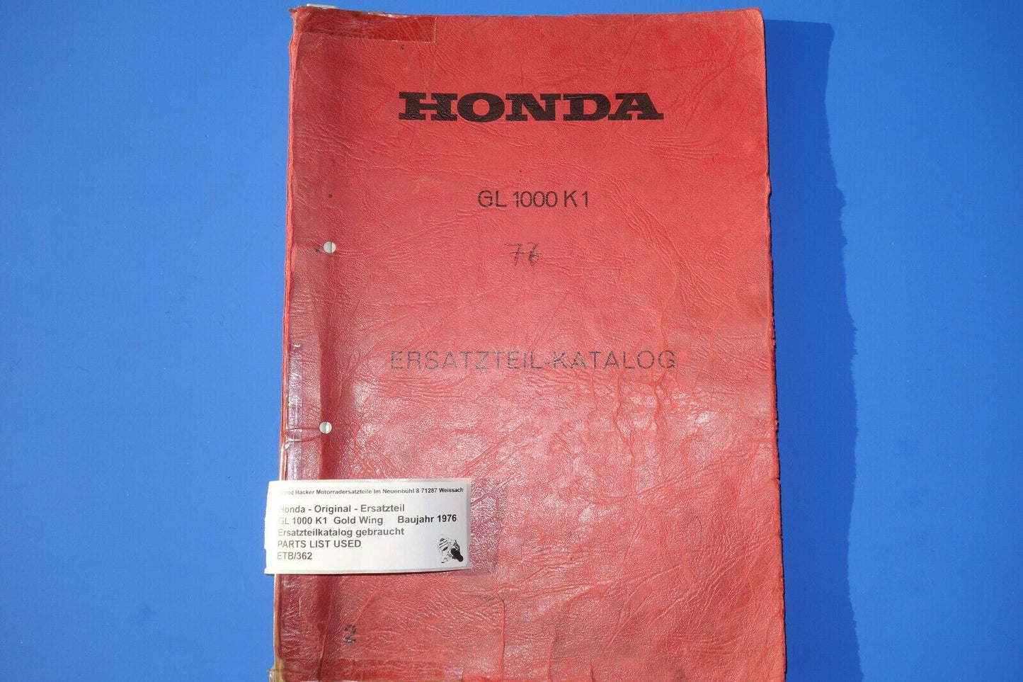 Spare parts catalogue _ Parts list _ PARTSLIST _ Honda _ GL 1000 K1 _ Year of manufacture 1976 _