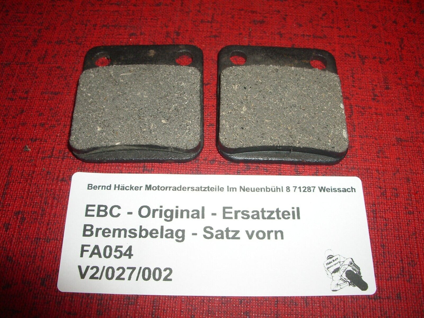 Brake pad _ brake pads _ set _ rear _ Kawasaki _KLX 125 D _ EBC FA 054