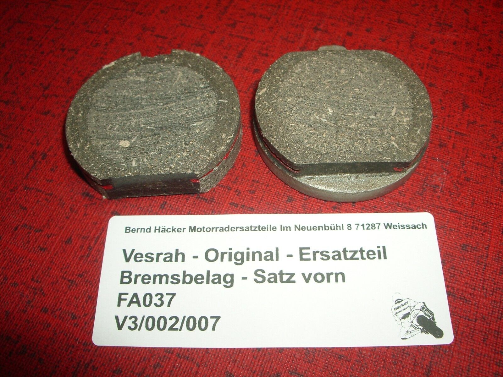 Bremsbelag _ Bremsbeläge _ Satz _ vorn  _ Z 650 C _ C1 _ C2 _ Vesrah TSK501FE