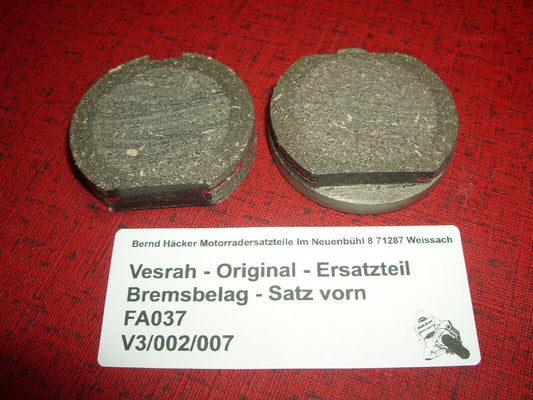 Bremsbelag _ Bremsbeläge _ Satz _ vorn  _ Z 650 C _ C1 _ C2 _ Vesrah TSK501FE