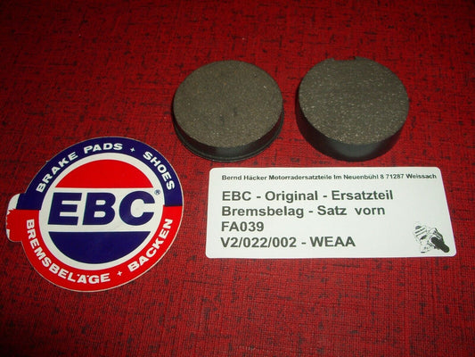 Brake pad _ brake pads _ set _ front _ KH 125 _ A1 - A4 _1977 - 1981_EBC FA039