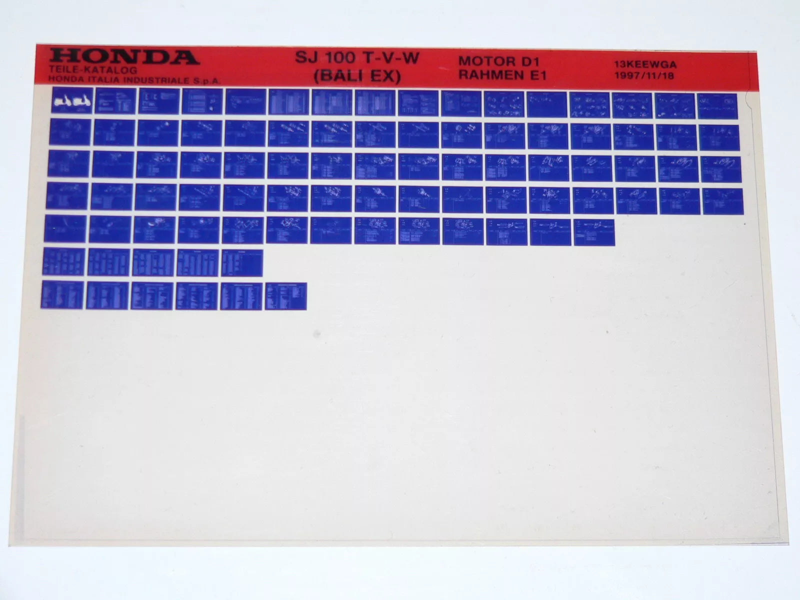 Microfich Ersatzteilliste _ SJ 100 _ SJ100 _ Bali Roller _ HF07 _ Bj 1996 - 1998