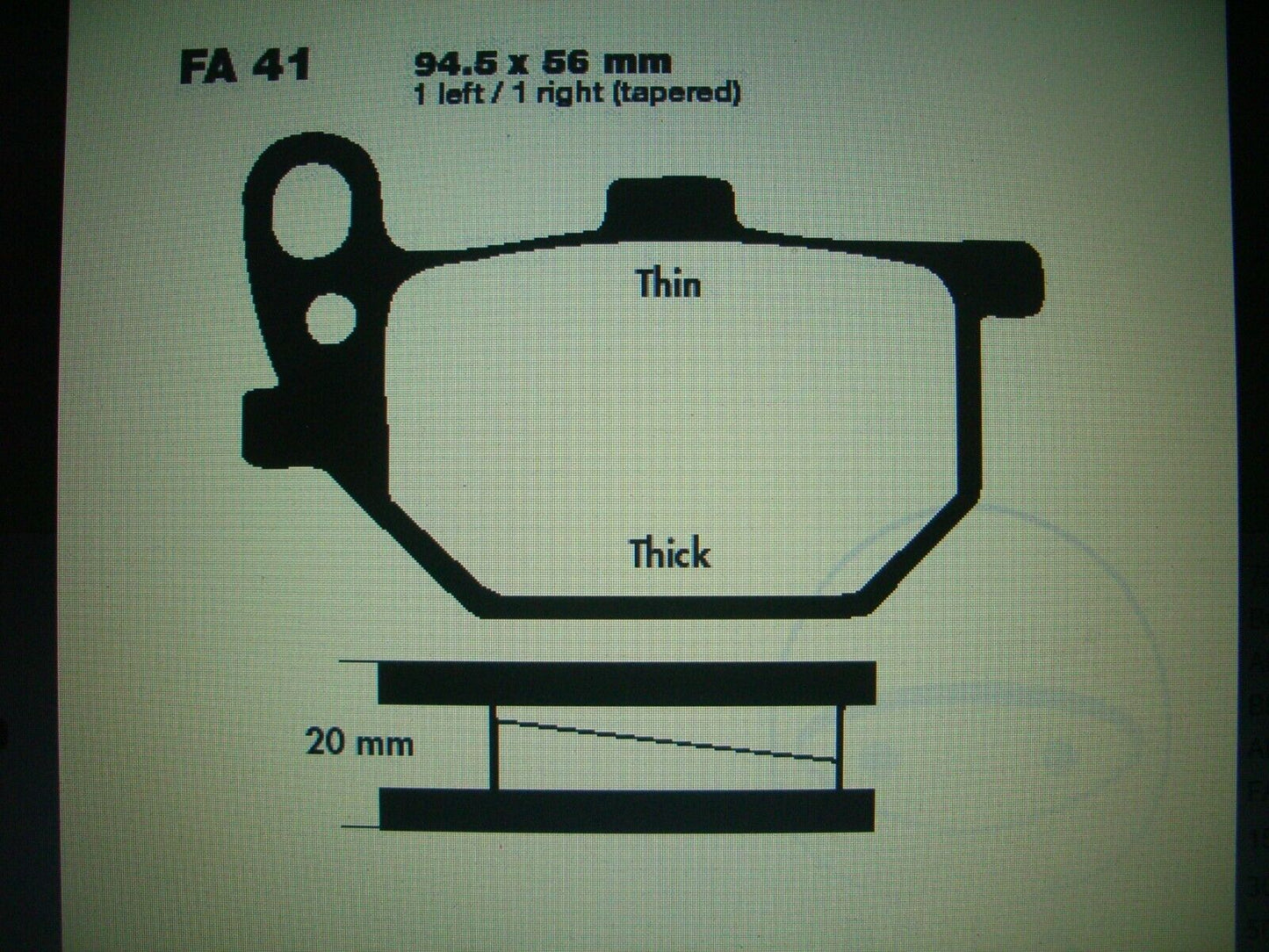 Brake pad _ brake pads _ set _ front _ XS 750 SE _ 1980 - 1982 _ EBC FA 041