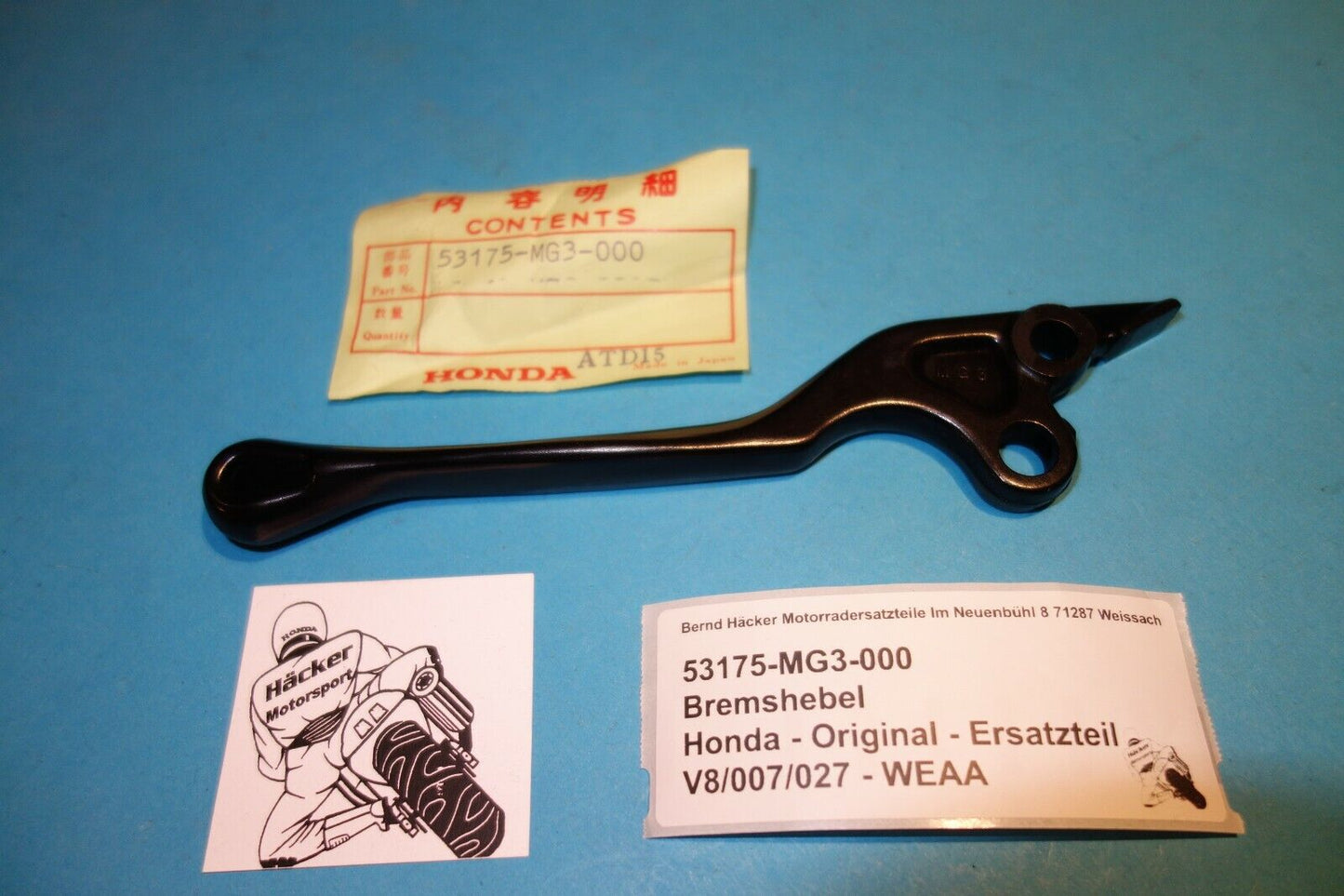 Brake lever _ original _ NOS _ Honda _ XL 600 R _ year 1983 - 1987 _ 53175-MG3-000 