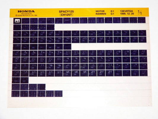 Microfich _ Spare parts list _ CH 125 _ CH125 T _ Spacy _ Year of manufacture 1996 - 1999