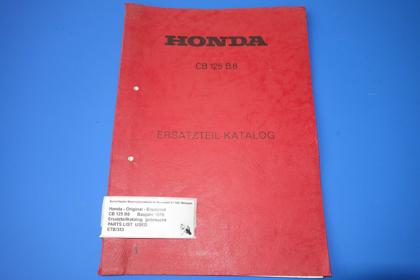 Ersatzteilkatalog _ Teileliste _ PARTSLIST _ Honda _ XL 50 _ Baujahr 1977