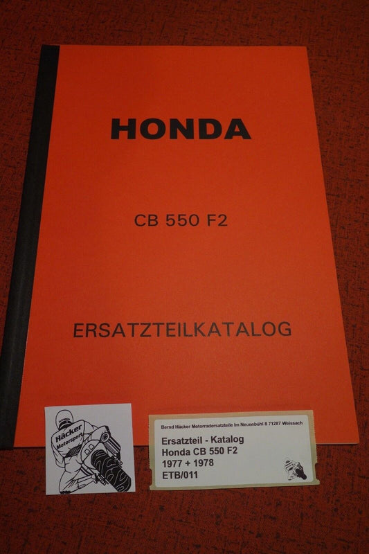 Ersatzteilkatalog _ Teileliste _ PARTSLIST _ CB 550 F2 _ Baujahr 1977 - 1978