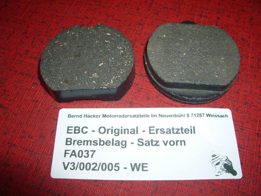 Bremsbelag _ Bremsbeläge _ Satz _ vorn  _ Z 650 C _ C1 _ C2 _ EBC FA 037 _ ! !