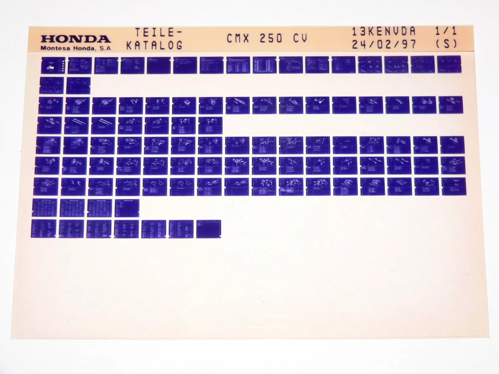 Microfich _ Ersatzteilliste _ CMX 250 C _CMX250 C Rebel _ MC13 _ Baujahr 1997